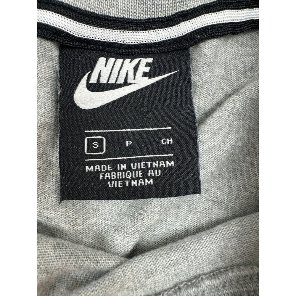 Nike Sportswear Womens Gray Long Sleeve Cropped T-Shirt White Stripe Small - Picture 3 of 6